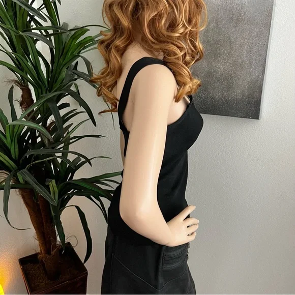 NEW Rachel Roy Black Sleeveless Square Neck Top - Picture 2 of 7